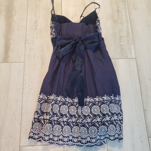 Blue and White Polka Dot Sundress - Picture 2 of 7